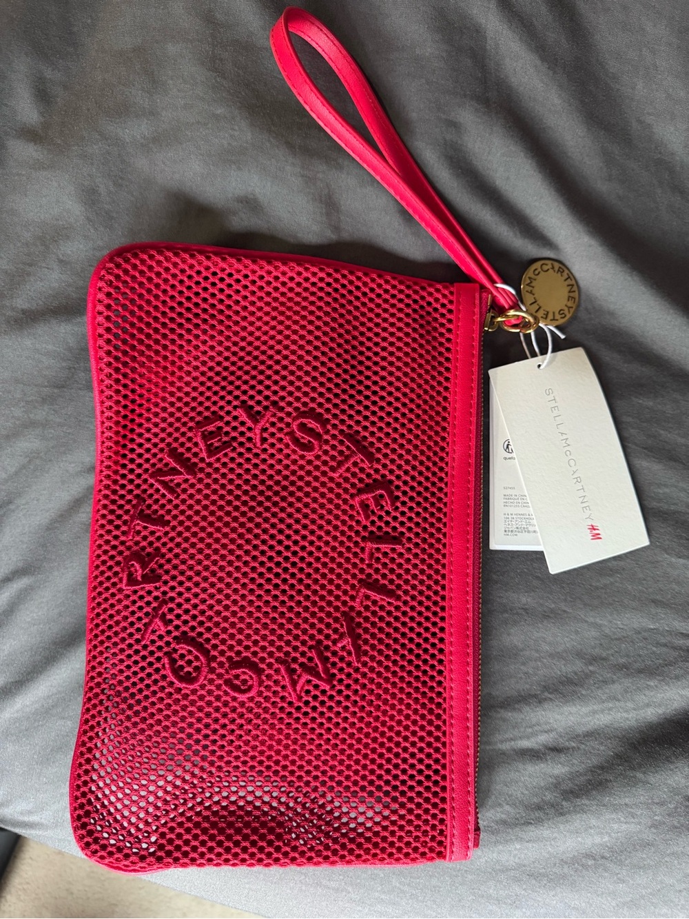 Stella McCartney X H&M Red Mesh Wristlet Pouch